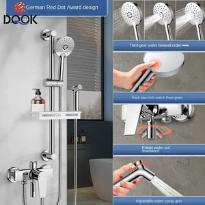 Brass Chất Lượng Cao Chrome Trượt Bar 3-Chức Năng Vòi Hoa Sen Set Với Phun Và Vòng Tay Vòi Hoa Sen - Product Image 6