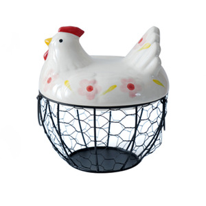 Cesta de Almacenamiento Metálica Ecológica Moderna con Forma de Gallina para Organización del Hogar - Product Image 5