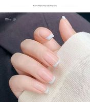 Professionnel ABS 100 pièces/boîte français fleur de prunier demi-capuchon ongle Patch acrylique ongle pointe ongles produits
