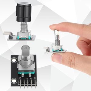 โมดูลเข้ารหัสแบบหมุน fdclixuvol KY-040 360องศาพร้อมลูกบิดสำหรับโครงการ Arduino - Product Image 3