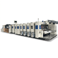 Ligne de production de cartons entièrement automatique : impression, rainurage, découpe, pliage, collage, cerclage – Machine FFG en ligne