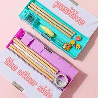 Boîte à crayons et étui magnétique en PVC à double face de grande capacité personnalisé XPM pour l'école et le bureau
