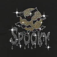 Vampire Lips Halloween Strass Transfert Bling Hotfix Festival Motif Strass Transfert pour Vêtements