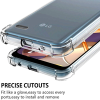 Tschick – coque de téléphone transparente 1.5mm pour LG K92 K62 K52 K42 K22 Plus, en velours, coins Airbag 5G, housse en silicone souple