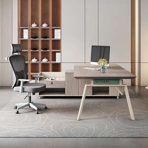 2024 meilleur prix luxe moderne en forme de L convertible mobilier de bureau directeur industriel secrétaire <span class=keywords><strong>Table</strong></span> - Product Image 4