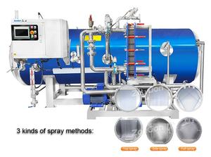 Nouvel <span class=keywords><strong>autoclave</strong></span> à pulvérisation d'eau pour aliments en conserve, en acier inoxydable 304, haute productivité pour le lait en bouteille/en boîte, pré-concentré - Product Image 5