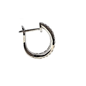 Boucles d'oreilles créoles en diamant baguette naturelle plaquée or blanc 18 carats brillant de luxe meilleure vente fournisseur de Chine Hong Kong pour les fêtes de cadeaux - Product Image 3
