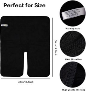 Set di Asciugamani Extra Large Neri per Estetiste, Perfetti per Rimuovere Maschere Facciali, Ideali per Spa e Saloni, Set di Asciugamani Viso in Microfibra Super Morbidi - Product Image 2
