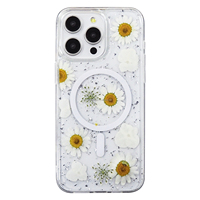 Coque de téléphone magnétique transparente antichoc personnalisée de la série Clear Flower pour iPhone 17 16 15 14 13 12