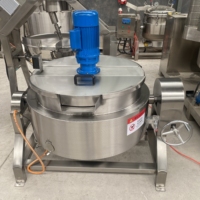 Marmite de cuisson électrique à bain-marie inclinable en acier inoxydable 304 avec agitateur à grattoir pour confiture de fruits, sirop et sandwichs