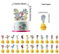 Décorations de fête d'anniversaire sur le thème des cochonnières et des éléphants – Bannières en papier, décorations de gâteau, ballons – Couleurs personnalisables pour Halloween et remise de diplôme
