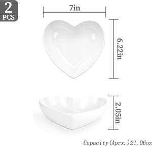 Plato de Cerámica con Forma de Corazón, Platillo para Té, Plato para Dulces, Plato para Verduras en Salsa, Plato de Cerámica Bonito, Bandeja para Helado - Product Image 3
