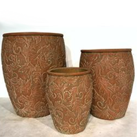 Pot de plantation en fibre de ciment de style rétro nordique, écologique et durable, pour une utilisation en intérieur, en extérieur et dans les centres commerciaux