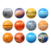 Ballons en feuille ronds 4D stéréo du système solaire : Saturne, Mars, Lune, Vénus, Terre – Accessoires pour fêtes sur le thème de l'espace