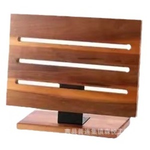 Porte-couteaux magnétique en bois massif, 7 pièces, support de rangement pour couteaux de cuisine avec base en bois pour usage domestique - Product Image 5