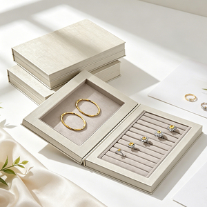High End Creative Book Flip Jewelry <b>Storage</b> Box Display Case for <b>Ring</b> Necklace Bracelet Custom Logo Wholesale - Product Image 4
