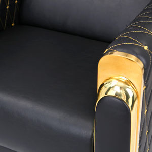 Chaise de lavage de cheveux en cuir PU noir, personnalisable avec fonction massage, pour spa capillaire – Vente chaude aux États-Unis, prix de gros bas - Product Image 6