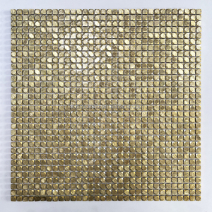 Mosaïque moderne hexagonale dorée de luxe en aluminium massif <span class=keywords><strong>brossé</strong></span>, design de parquet pour dosseret mural pour murs intérieurs - Product Image 1