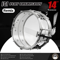 PD 14 Inch Steel Shell Snare Drum Professional Metal Percussion Instrument Factory Wholesale Price for Band and Students