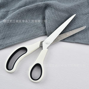 กรรไกรทำครัวเรือนยี่ห้อหยางเจียง สีขาว ขนาด 10 นิ้ว หัวตรง สำหรับใช้ในบ้าน สำนักงาน งานเย็บปักถักร้อย งานฝีมือ DIY เครื่องมือตัด - Product Image 1