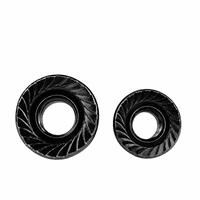TEBAK Mur Flens Kepala Heksagonal Baja Karbon Kekuatan Tinggi M6/M8/M10 Din6923 Berlapis Seng Hitam/Galvanis