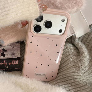 Coque de téléphone en résine liquide, motif étoile noire, style coréen doux, pour iPhone 13 15 16 17 Pro Max - Product Image 5