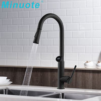 Robinetterie Robinet mitigeur de cuisine monotrou en laiton Robinet mitigeur de cuisine noir