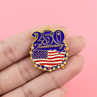 Badges Aigle Nuancé et Statue de la Liberté Drapeau Américain – Vente en Gros Épingles de Revers en Émail Souple 250e Anniversaire des États-Unis