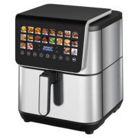 Friteuse à air intelligente 9L en acier inoxydable, personnalisée d'usine, affichage numérique, service OEM/ODM, marque personnalisée, vente en gros