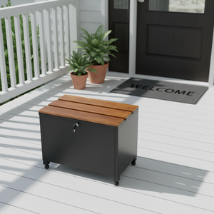 Buzón de Correos <span class=keywords><strong>y</strong></span> Paquetería Exterior, Impermeable, Independiente, con Cerradura (Negro) - Product Image 1