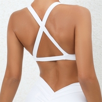 Vêtements de yoga européens et américains pour femmes, soutien-gorge de sport moulant à séchage rapide, sous-vêtements de fitness à dos croisé pour la course en extérieur