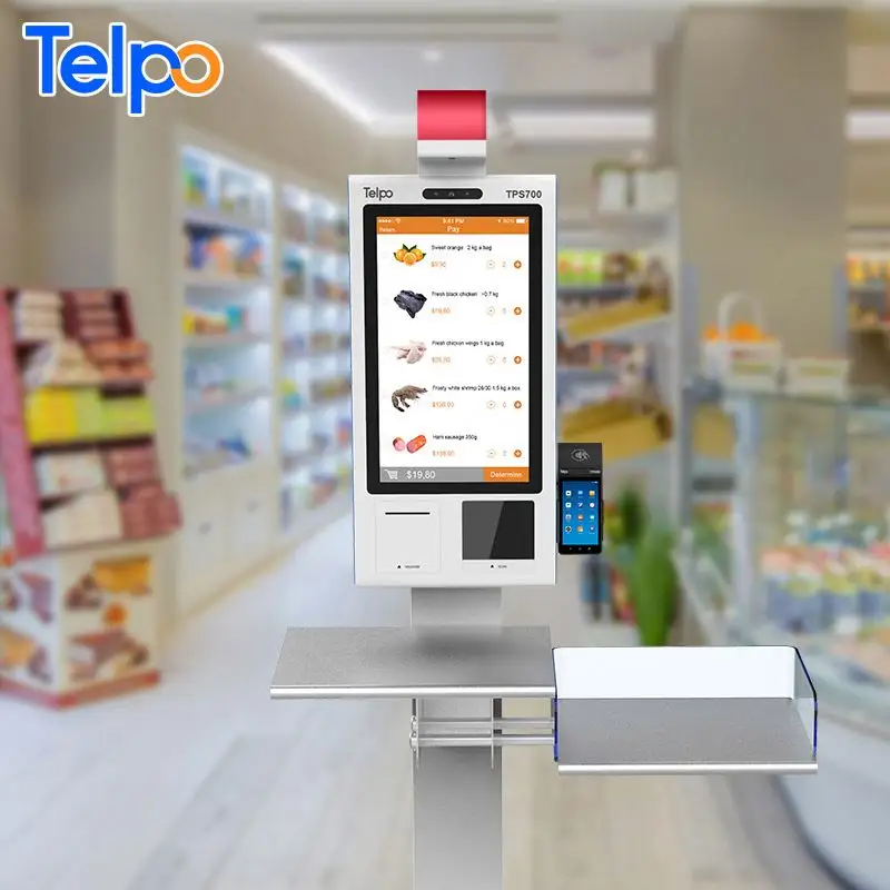 TPS700 ticketing machine interactive floor-stand indoor module kiosk pricing