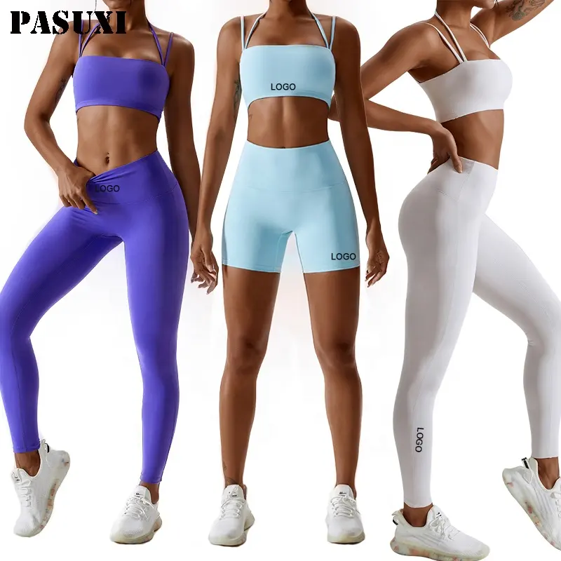 PASUXI 2023 vêtements de sport athlétiques sans coutures pour femmes vêtements de sport de fitness vêtements d'entraînement ensemble de yoga vêtements de sport pour femmes