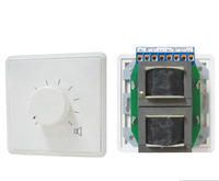 Contrôleur de volume mural 6W avec relais, amplificateur de haut-parleur, interrupteur, haute qualité, vente directe usine OEM ODM, système de sonorisation PA