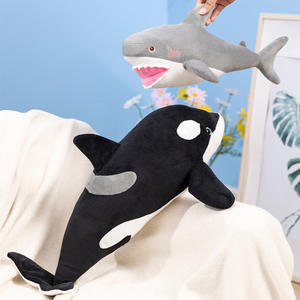 Peluche orca noire <span class=keywords><strong>de</strong></span> 35 cm, super douce, en polyester, avec rembourrage en coton PP, doublure en maille, brodée, idéale pour les anniversaires - Product Image 6