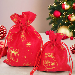 Custom Brand Logo Environmental Dutch Velvet Drawstring <b>Gift</b> <b>Bag</b> for <b>Christmas</b> <b>Bag</b> Decoration - Product Image 6