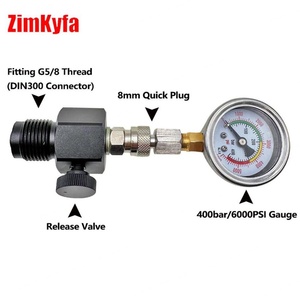 Manómetro de prueba de presión para cilindros de buceo de acero inoxidable, el mejor, preciso, 400 bar/6000 PSI, fácil de leer, herramientas de aire personalizadas OEM - Product Image 5