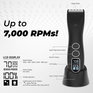 Tondeuse à poils d'animaux sans fil, rechargeable, silencieuse, série Blade, pour toilettage canin - Product Image 3