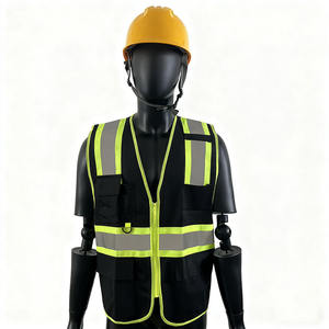 Vêtement de travail de sécurité à haute visibilité avec bandes réfléchissantes / Vêtement de travail pour l'ingénierie de la construction, l'<span class=keywords><strong>inspection</strong></span> de l'assainissement, veste de travail - Product Image 4