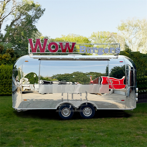 Best Selling Stainless Steel Fiberglass Aluminum Towable Mobile Food Trailer Wheels Snack Food Portable Ice Cream Truck - Product Image 1