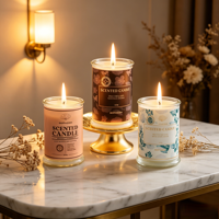 Bougie artisanale Winby D15T en cire de soja, style classique, écologique, aromathérapie, parfum de jasmin, pour mariages, Nouvel An, remise de diplômes