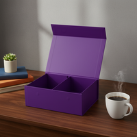 Boîte cadeau en papier personnalisée, boîte d'emballage en papier kraft ondulé violet, boîtes d'expédition, boîtes de colisage