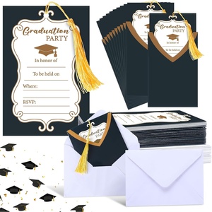 Cartes d'<span class=keywords><strong>invitation</strong></span> de fête de remise des diplômes, classe de 2026, avec pompon, annonces de félicitations - Product Image 1