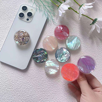 Support de téléphone portable fait main en nacre et coquille d'ormeau pour accessoires mobiles Pourbaix