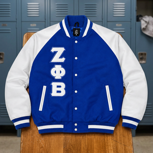 เสื้อแจ็คเก็ตบอมเบอร์กันน้ำมีฮู้ดสำหรับผู้ชาย ลายปัก Zeta Phi Beta Sorority สไตล์ลำลองสำหรับฤดูหนาว |   ขาตั้งผ้าใบปักลาย ZPB - Product Image 3