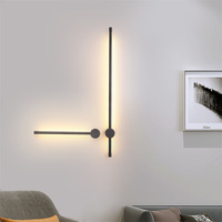 Lampes de nuit minimalistes décoratives modernes en aluminium à LED Lampes murales d'intérieur de chambre à coucher