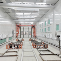 Cabine de peinture automobile chauffée au diesel Longxiang LX-1 avec certification CE, température de cuisson de 80°C pour la retouche de véhicules