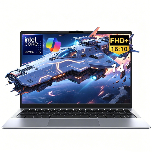 Premier 14 Inch Laptop Intel Core Ultra 5 115U AI Office Notebook Metal Case Win 11 Full Function Type-C Portable