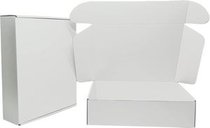 Custom Logo Small Cardboard Boxes 6x6x2 Inches Business Corrugated Mailing Box for <strong>Storage</strong> and Shipping (White) - Product Image 2