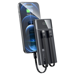 Batería Externa OEM con Cable Integrado de Polímero de Litio 10000mAh-22.5W, Carga Rápida PD, Universal, Portátil, Pantalla LED, <span class=keywords><strong>3</strong></span> Cables, Lista para Viajar - Product Image 3